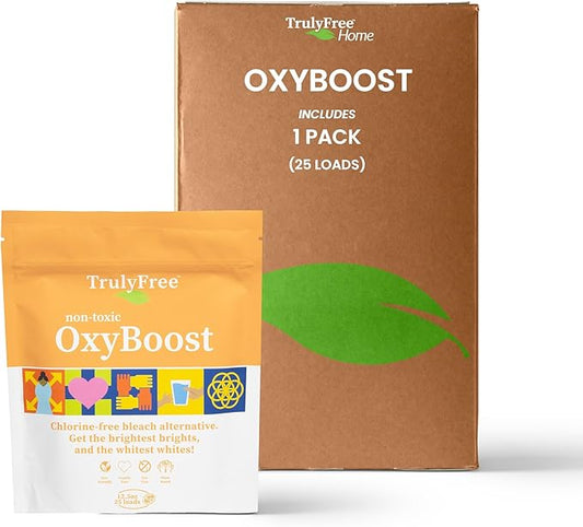 OxyBoost - Oxygen Stain Remover Powder for Laundry | Color Safe Stain Remover for Clothes | Chlorine-Free Whitener for Whites & Colors | Oxy Cleaner with Sodium Percarbonate (12.5oz)
