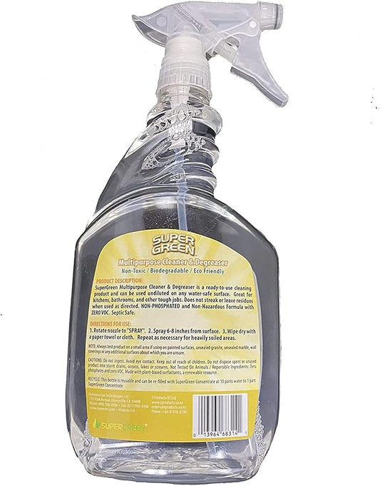 SuperGreen All-Purpose Cleaner | Scent Free | 32 Ounce Spray Bottle | 1 Pack…