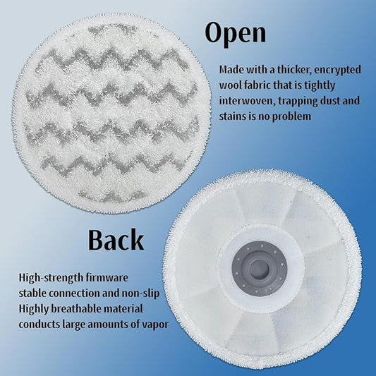 3897A Rotating Mop Pads Replacement Compatible with Bissell SpinWave SmartSteam Scrubbing Steam Mop-6 PACK