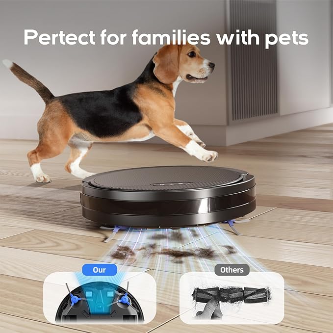 V3 Robot Vacuum and Mop Combo,Self-Charging,5000pa Strong Suction,WiFi/Alexa/App Control,3 in 1 Ultra-Slim Robotic Vacuum Cleaners for Hard Floors,Pet Hair and Low Pile Carpets