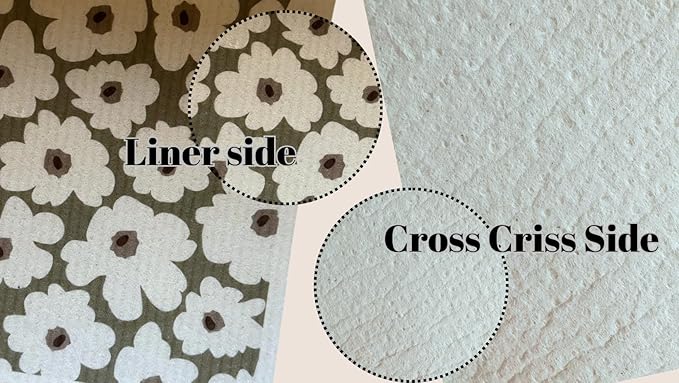 SOONSOO Swedish Dishcloths 6Pack Absorbent Eco-Friendly Reusable Cleaning Cloths for Kitchen - Multi-Purpose Machine Washable, Compostable, Quick Drying Zero Waste Cellulose Kitchen Cloths (Green)