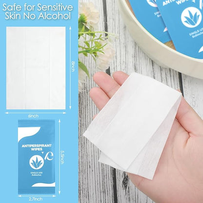 Timgle 300 Pcs Deodorant Wipes Antiperspirant Wipes Bulk Individually Wrapped Cleansing and Refreshing Scent Travel Anti Sweat for Adult Women Men Face Underarm Body Deodorizing Homeless (Blue)