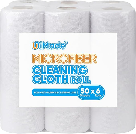 Microfiber Cleaning Cloth, 300 Sheets Shop Towels Commercial Grade Washcloths Lint-Free Work Rags Bulk Towels for Cars Mechanic Restaurant Garage Housekeeping, 11.5"x 11.5", White
