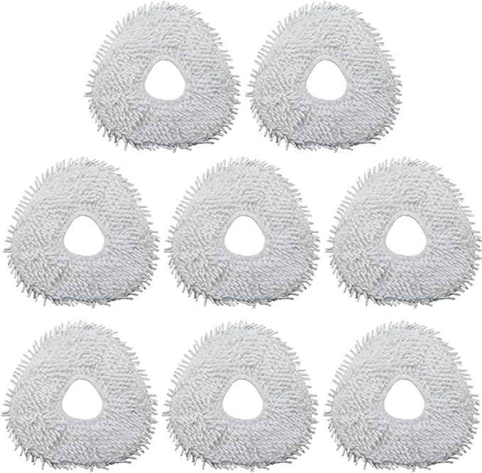 Washable Reusable Mopping Pads for Narwal Freo Z Ultra, Freo X Ultra, Freo, J3,J4,J4 lite,J5, Xiaoyao001, Strong Stain Removing Wipes Cloth Pads Premium Microfiber, White (8-Pack)