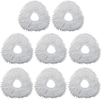 Washable Reusable Mopping Pads for Narwal Freo Z Ultra, Freo X Ultra, Freo, J3,J4,J4 lite,J5, Xiaoyao001, Strong Stain Removing Wipes Cloth Pads Premium Microfiber, White (8-Pack)