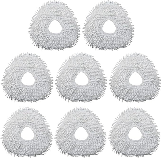 Washable Reusable Mopping Pads for Narwal Freo Z Ultra, Freo X Ultra, Freo, J3,J4,J4 lite,J5, Xiaoyao001, Strong Stain Removing Wipes Cloth Pads Premium Microfiber, White (8-Pack)