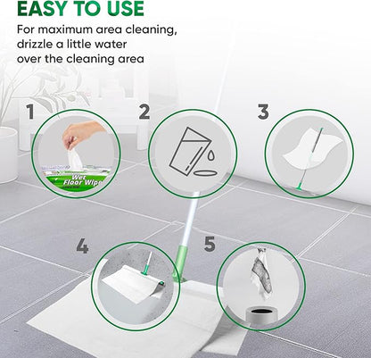 Yugi XXL Wet Floor Wipes For Squeegee Stick,Multi Surface Cleaning Wipes,Fresh Aroma Scent,Huge Disposable Wipes (27.5" x 15.7"),Extra Thick,(3 Packs- 30 wipes)