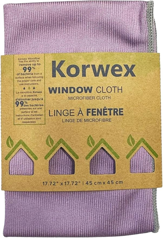 Longmann Window Cleaning Cloth, Glass Cleaning Cloth, Streaks Schatches Free. Violet,1 Pack