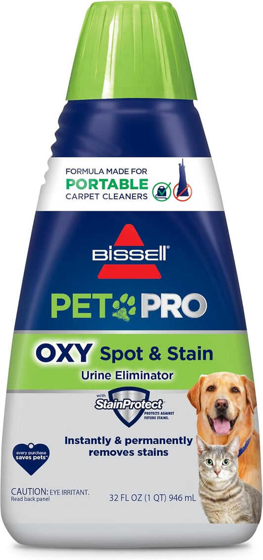 BISSELL® PET PRO OXY Spot & Stain Formula for Portable Carpet Cleaners, 32 oz., 2034