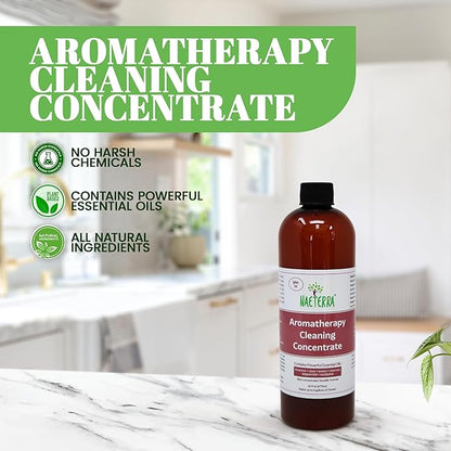 Naeterra Aromatherapy Cleaning Concentrate 16 oz makes 6 Gallons of Natural, Eco-Friendly Multi-Surface Cleaner loaded with Essential Oils – Non-Toxic, Synthetic Free Powerful & Refreshing Clean