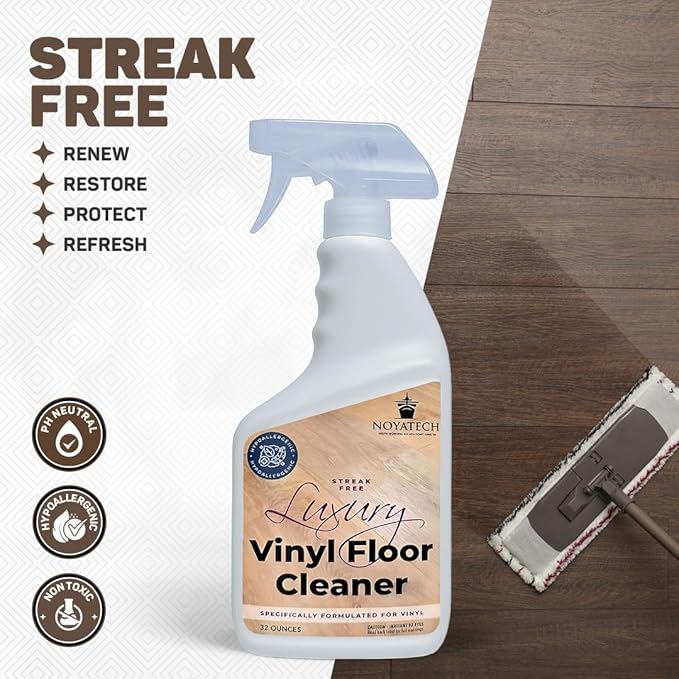 Luxury Vinyl Floor Cleaner – Residue-Free, Streak-Free Spray | Safe for Laminate, Hardwood & Tile | Pet & Family Safe | No Film or Harsh Chemicals