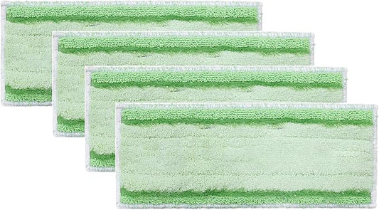 Washable and Reusable Dry Wet Mopping Pads Replacement Parts Compatible for iRobot Braava Jet m6 (6110) (6012) (6112) (6113) Ultimate Robot Mop Pads Accessories (4 Green Wet Pad)