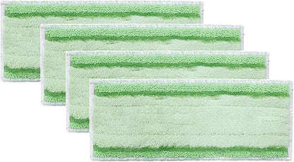 Washable and Reusable Dry Wet Mopping Pads Replacement Parts Compatible for iRobot Braava Jet m6 (6110) (6012) (6112) (6113) Ultimate Robot Mop Pads Accessories (4 Green Wet Pad)