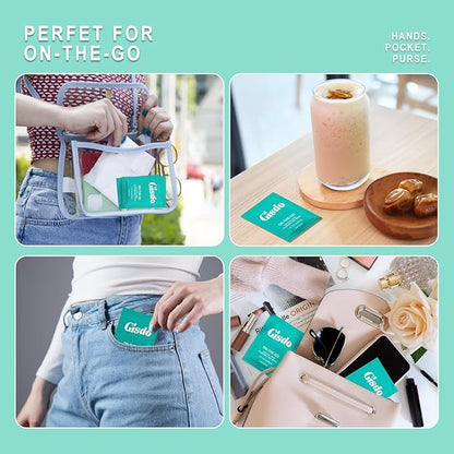 50 Pcs Wet Wipes, Fragrance Free, Plant Based, Aloe Vera for Butt, Hands, Face Cleaning, Sufficient Quantity, Individual Wrapped, Portable Size, Ideal for Daily Use