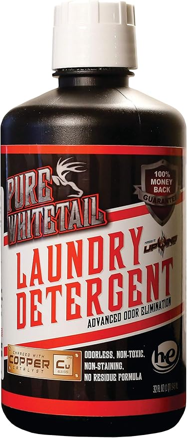 Scent Eliminator Laundry Detergent - Deodorizes, Eliminates, Destroys and Kills Odors During Laundry Washing for Scent Free Hunting Clothing
