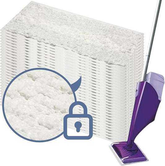 30 Count Microfiber Mop Refills Compatible with Swiffer Wetjet,11 Inch Heavy-Duty Semi-Disposable Mop Pads for Wet Dry Cleaning (for Daily use)