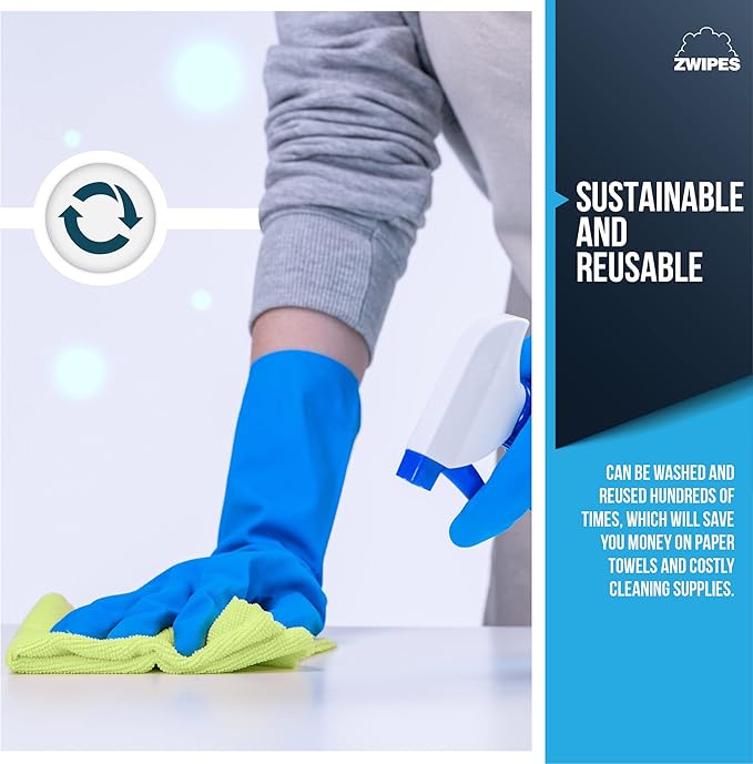 Zwipes Microfiber Towel Cleaning Cloths, 36 Pack, Assorted, (737)