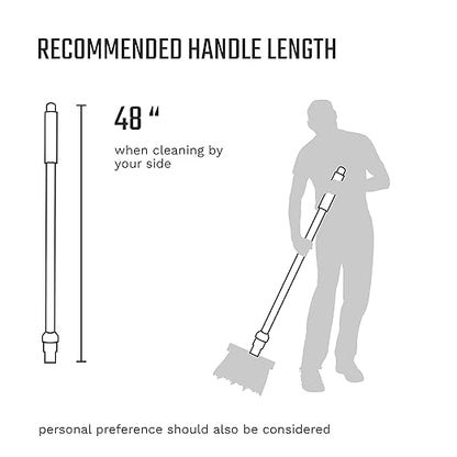 SWOPT Angled Broom Head + 12” Dust Mop Head + Plastic Dustpan – Multi-Surface Cleaning Kit Interchangeable with All SWOPT Cleaning Products for More Efficient Cleaning and Storage