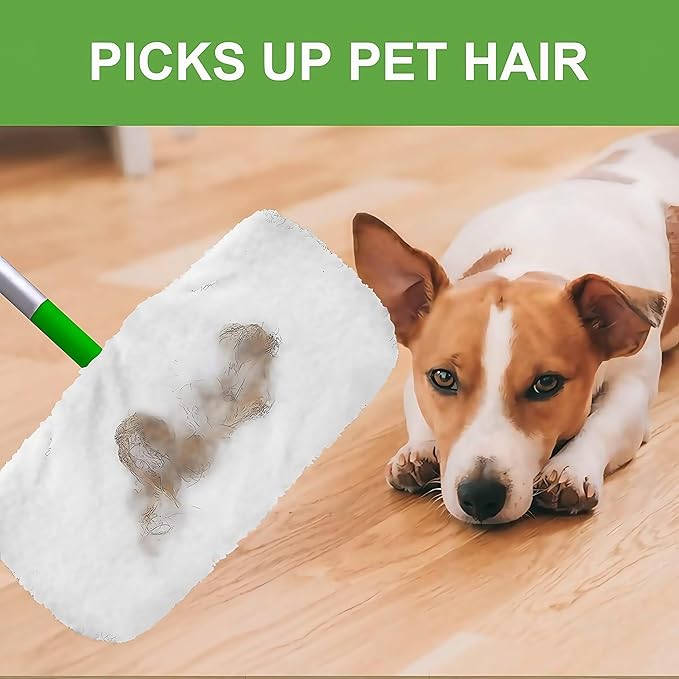 Mop Pad Refills for Swiffer Sweeper Mop - 6Pack Microfibre Mop Head Replacement Mop Pads for Swiffer Sweeper Mop Wet Dry Cleaning, Reusable and Washable