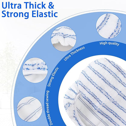 4 Pack Mop Heads Replacements Compatible with OCedar Hard Wood Flooring 'N More Ultra-fine Fiber mop - Microfiber Mop Refills for O-Cedar Mop Wet and Dry Use 15x8 Inch Pads