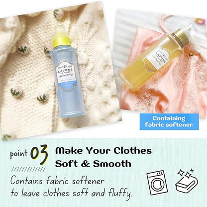Natural Fabric Conditioner for Sensitive Skin, Plant-Based Laundry Softener for Baby & Pet, Reduces Fabric Wrinkles, Long-Lasting Scent & Odor Control from Japan, BLUE BLOOMING, 20.3 Fl Oz