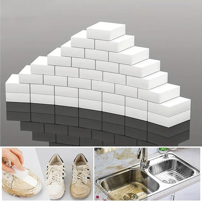 100/180 Pack Magic Sponge Eraser, Melamine Sponge Foam, Non-Scratch Kitchen Scrub Magic Sponge, Multi-Functional Household Cleaning Sponges for Dish, Bathroom, Bathtub, Sink, Cup, Wall Cleaner