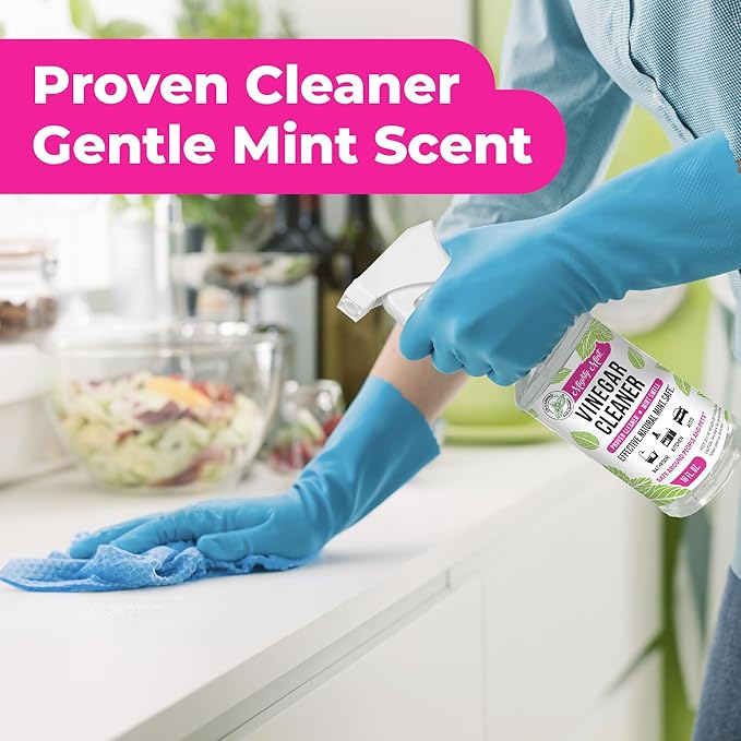 Mighty Mint Vinegar Cleaner, Non-Toxic, All-Purpose Spray, Natural Spearmint Scent, 16oz - 2 Pack