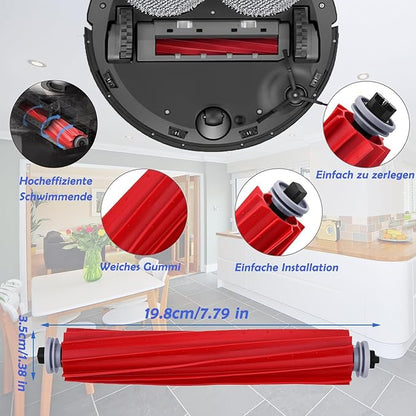 20Pcs Accessories Replacement Parts for Q Revo S, Qevo Pro, Qrevo MaxV [Not for Q Revo] Robot Vacuum, 2 Main Brush, 4 Mop Pads, 6 Dust Bag, 2 HEPA Filter, 4 Side Brushes, 1 Cleaning Tool