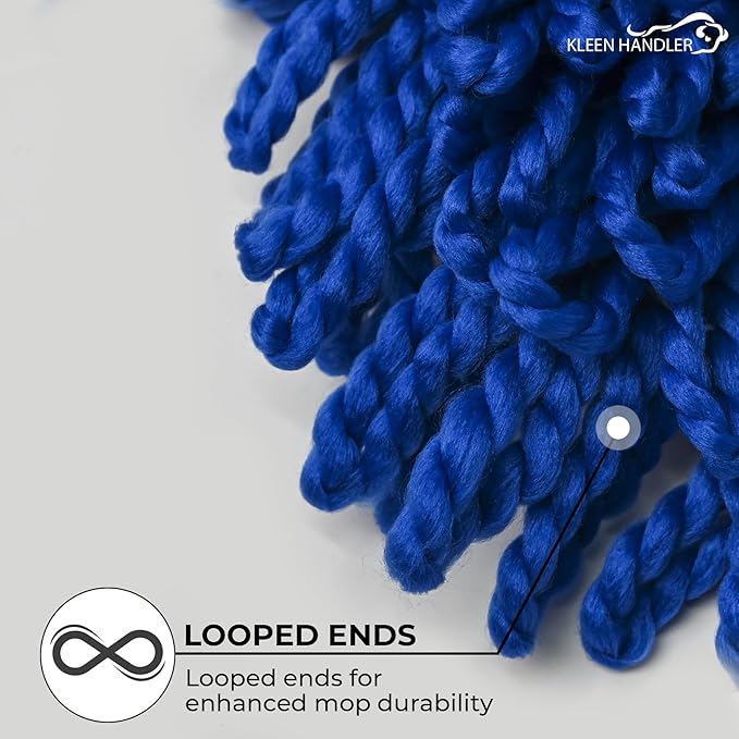 Kleen Handler 24 inch Microfiber Dust Mop | Medium Washable Commercial Mop Head Replacement, Pack of 6