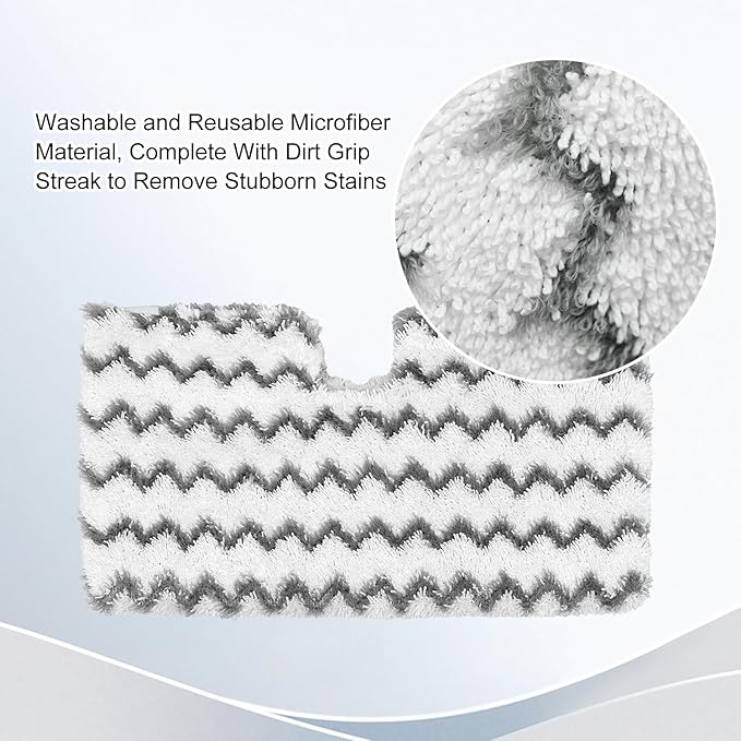 Steam Mop Replacement Pads for Shark Steam Mops S3500 Series S3501 S3601 S3550 S3901 SE450 S3801CO S3601D S2901 S2902 Shark Steam Pocket Mop, Microfiber Reusable Steam and Scrub Pads for Floor Clean