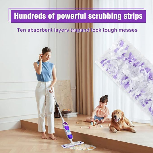 36 Pack Disposable Power Mop Refills Pads for Swiffer Power Mop,Swifter Wet Pads Refill,Disposable Mop Pads Swifters for Wood Floors,Spray Mopping Pads Refills for Multi-Surface Floor Cleaning