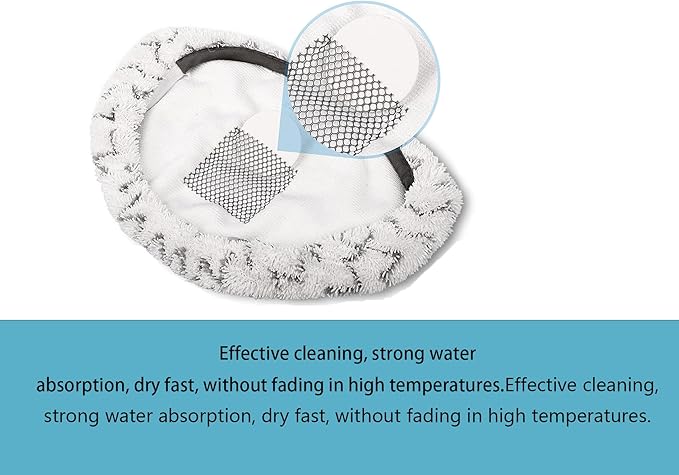 8 Pack Steam Mop Reusable Replacement Pads for Bissell Powerfresh Steam Mop 1940 1806 1544 2075 2685A 2181 2814 Series, Model 19402 19404 19408 19409 1940A 1940F 1940Q 1940T 1940W B0006 B0017 2075A