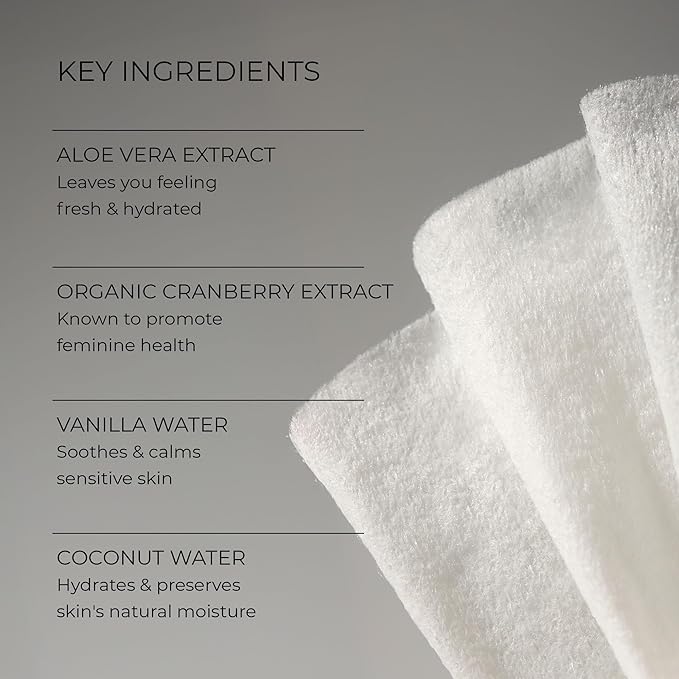 Woo More Play Freshies: All-Natural Feminine Intimacy Towelette Wipes with Coconut Water and Aloe Vera, Promotes Feminine Health & Helps Alleviate Irritation - Vegan and Cruelty Free, 20ct