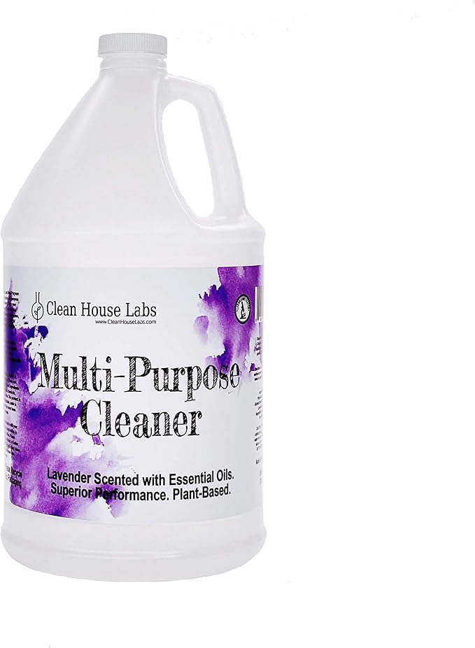 All-Natural Multi-Purpose Cleaner. Safe for Sensitive Skin. Plant Based, Non-Toxic, Biodegradable. Safe for Babies. Refill size. Lavender Scented. One Gallon