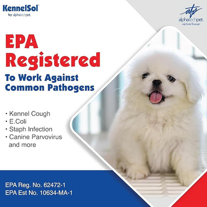 KennelSol 1-Step Kennel Cleaner, Liquid Disinfectant Cleaner, Effective Against Fungi, Bacteria and Viruses, 1 Gallon - Pack of 4 by Alpha Tech Pet