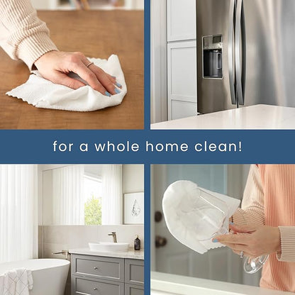 S&T INC. 50 Pack Microfiber Cleaning Cloth with Box, Bulk Towels for Home, Reusable Microfiber Towels for Cars, Cleaning Rags, White, 11.8 Inches x 11.8 Inches, 50 Count