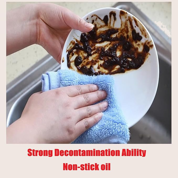 Bamboo Microfiber Cleaning Cloth-8Pcs Kitchen Wash Cloths,Wood Fiber Window Glass Rags,Micro Fiber Cloth for Cleaning Suitable for Dishes,Car Towel Rag Made From Baby Washcloths Material (multicolour)