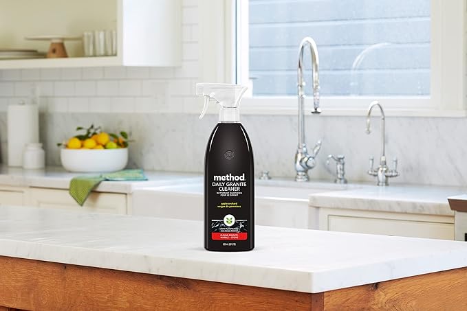 Method Daily Granite Cleaner Refill, Orange Tangerine, Plant-Based Cleaning Agent for Granite, Marble, and Other Sealed Stone, 68 Fl Oz, (Pack of 6)