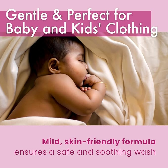 Natural & Gentle Detergent for Sensitive Skin, Organic Liquid Washing Soap Safe for Baby, Clothes Wrinkle Remover from Japan, FRENCH MACARON, 16.9 Fl Oz/ 500mL