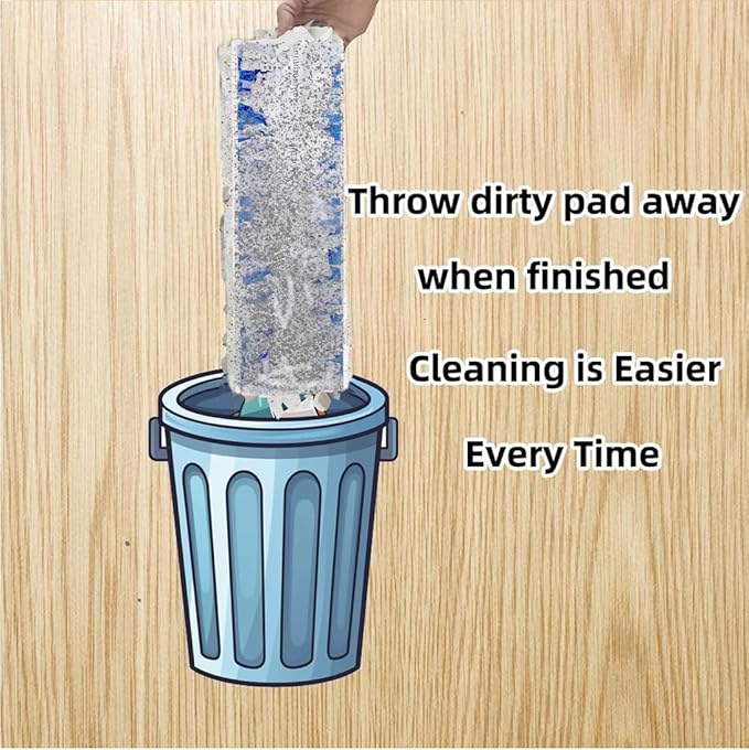 Disposable Mopping Pad Refills for Swiffer PowerMop Multi-Surface Mop and Swiffer PowerMop Wood Mop, Spray Clean Pads Replacement (Blue-15)