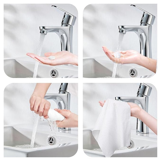 LOVEINUSA 360PCS Compressed Towels, Bulk Disposable Towels for Face Portable Washcloths for Travel Expandable Wipes Tablets Survival Gear and Supplies for Outdoors Camping Hiking Hotel