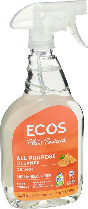 ECOS, Earth Friendly Products Plus All Purpose Household Cleaner, orange, 22 Ounce