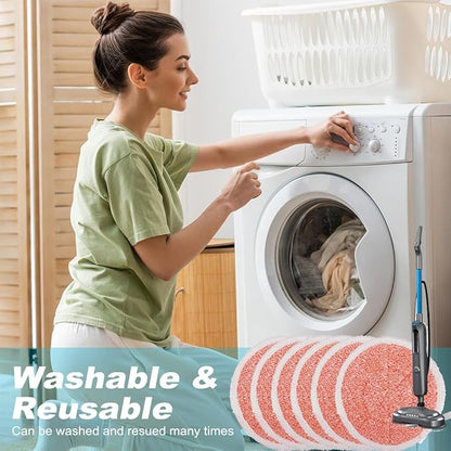 3897A Steam Mop Pads for Bissell SpinWave SmartSteam Scrubbing Steam Mop - Replacement Rotating Mop Head Fit 3897A 3712 3712W, Model No 1641112-6 Pack