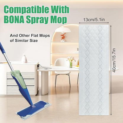 30 Pack Deep Cleaning Pads for All Type of 15''-17'' Spray Flat Mop,Compatible with Bona，Rubbermaid，Turbo，Norwex.Disposable Pad for Bona Family of Mops, Replacement Mopping Pad for Floor Cleaning