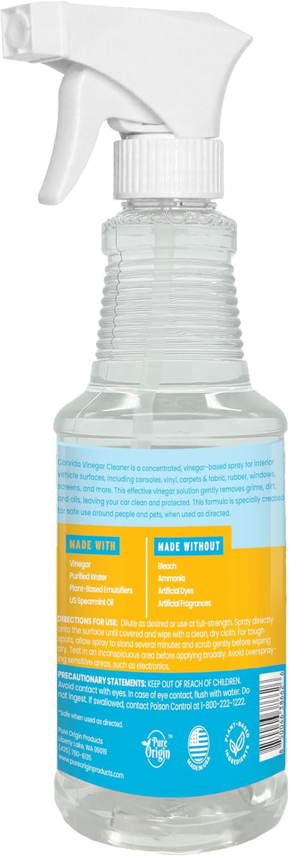 Vinegar Cleaner, Plant-Based, Multi-purpose Automotive Cleaning Spray, Natural Mint Scent, 16oz
