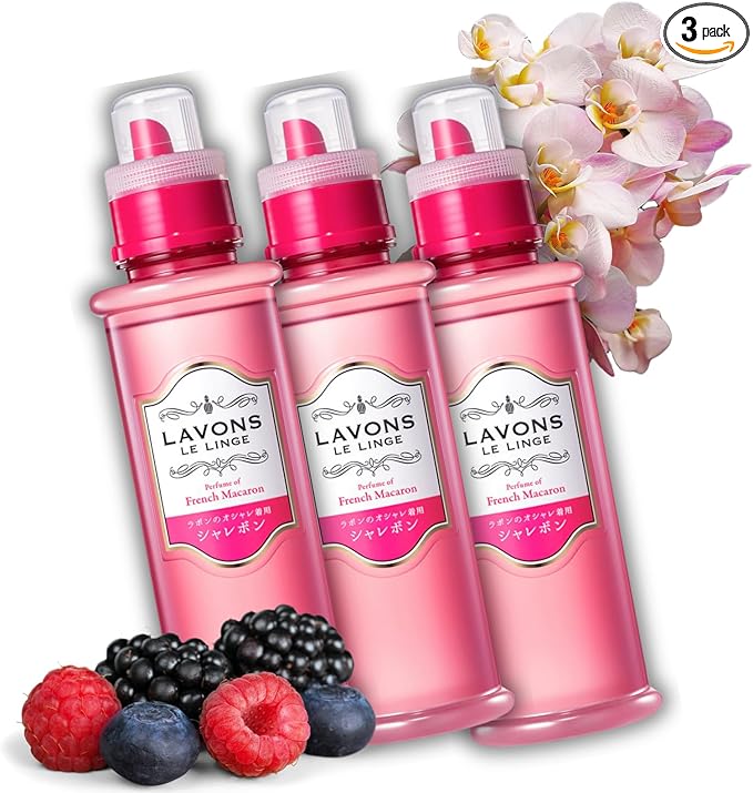 Natural Laundry Detergent Liquid for Kids, Organic Washing Detergent with Plant Extracts for Sensitive Skin, Made in Japan, FRENCH MACARON, 16.9 Fl Oz, 3EA