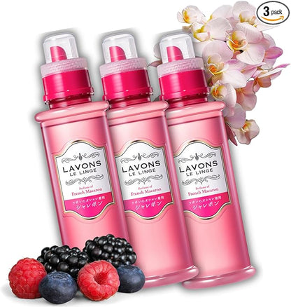 Natural Laundry Detergent Liquid for Kids, Organic Washing Detergent with Plant Extracts for Sensitive Skin, Made in Japan, FRENCH MACARON, 16.9 Fl Oz, 3EA