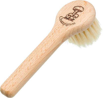 Redecker Mushroom Brush Set, Oiled Beechwood Handles, Natural Pig and Horsehair Bristles, Gently and Thoroughly Clean Mushrooms Without Water, Made in Germany