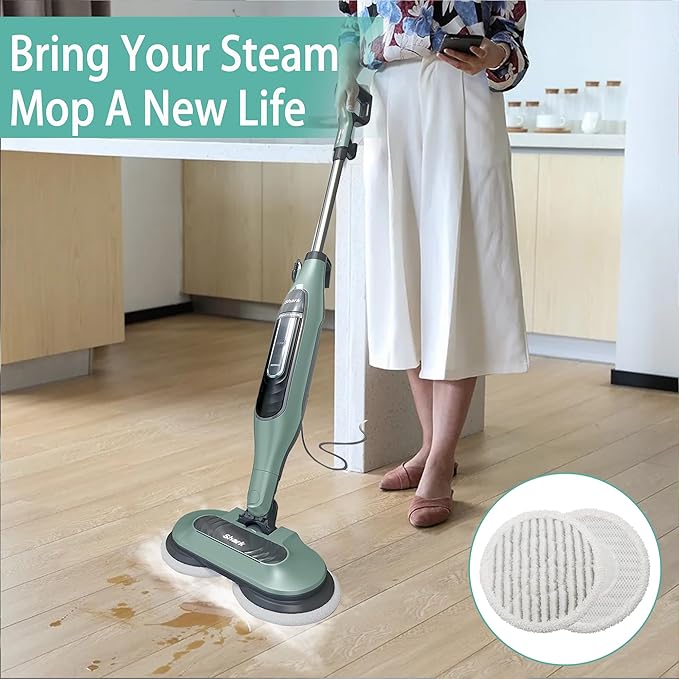 12 Pack S8201 Replacement Steam Mop Pads for Shark S7001 S8001 S7201 S7000AMZ S7000 S7005 S7020 S7001C S7000C Steam Mop, Steam & Scrub All-in-One Scrubbing Mop Pads, for Model XKITP7000