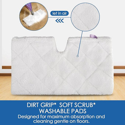 Replacement Microfiber Steam Mop pad Cleaning Pads for Shark Steam Pocket Mop S3500 Series S3550 S3501 S3601 S3601D S3901 S3801 S3801CO, White, S3501-White